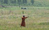 Mongolische Schweiz Bogenschütze